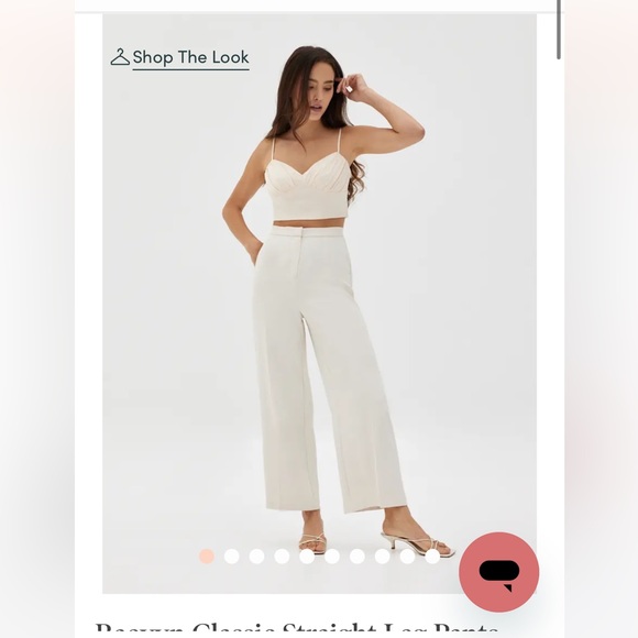 Love Bonito Raevyn Classic Straight Leg Pants (Cream XS) - Picture 1 of 6